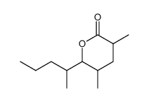 (-)-3,5-dimethyl-6-(1'-methylbutyl)-2H-tetrahydropyran-2-one Structure