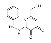 6-(hydroxymethyl)-2-(2-phenylhydrazinyl)pyridine-3,4-dione结构式