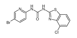 1-(4-chlorobenzo[d]thiazol-2-yl)-3-(5-bromopyridin-2-yl)urea结构式