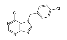 6-chloro-7-(4-chlorophenylmethyl)-7H-purine Structure