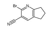 2-bromo-6,7-dihydro-5H-1-pyrindine-3-carbonitrile结构式