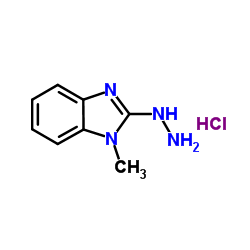 2-Hydrazino-1-methyl-1H-benzimidazole hydrochloride (1:1)结构式