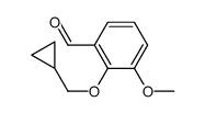 2-(cyclopropylmethoxy)-3-methoxybenzaldehyde Structure