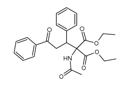 ethyl-2-carbethoxy-2-acetylamino-3,5-diphenyl-5-oxopentanoate Structure