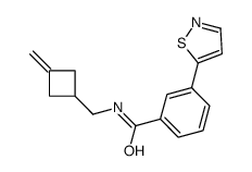 N-[(3-methylidenecyclobutyl)methyl]-3-(1,2-thiazol-5-yl)benzamide Structure