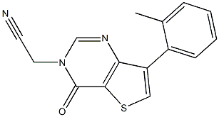 2-[7-(2-methylphenyl)-4-oxothieno[3,2-d]pyrimidin-3-yl]acetonitrile结构式