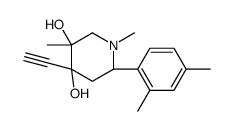 (3S,4R,6S)-6-(2,4-dimethylphenyl)-4-ethynyl-1,3-dimethylpiperidine-3,4-diol结构式