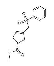 (R)-methyl 3-((phenylsulfonyl)methyl)cyclopent-3-enecarboxylate结构式