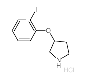 2-Iodophenyl 3-pyrrolidinyl ether hydrochloride Structure