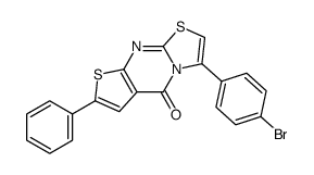 3-(4-Bromophenyl)-7-phenyl-5H-thiazolo(3,2-a)thieno(2,3-d)pyrimidin-5- one结构式