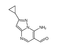 7-amino-2-cyclopropylpyrazolo[1,5-a]pyrimidin-6-carbaldehyde Structure