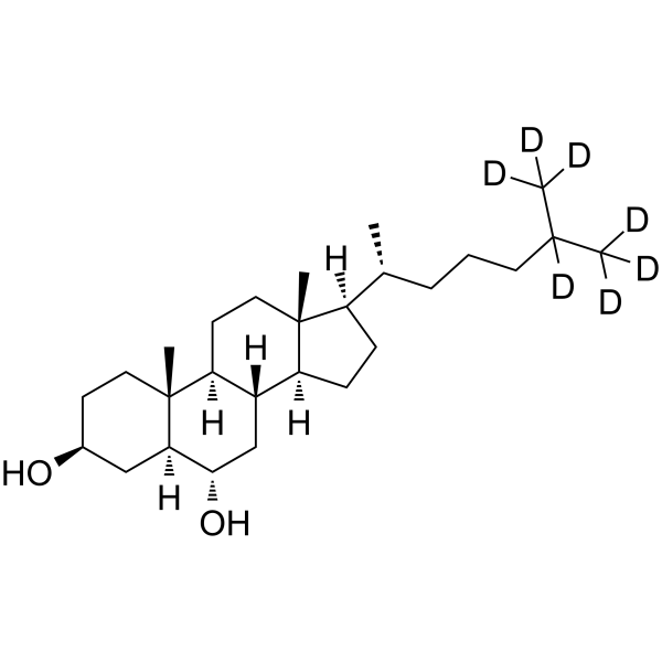 6α-hydroxy-5α-cholestanol-d7 Structure