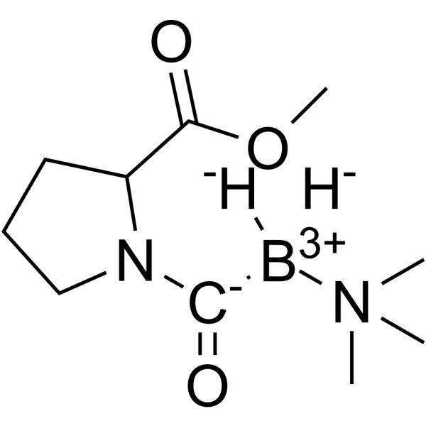 N-(三甲基胺硼烷羰基)脯氨酸甲酯结构式