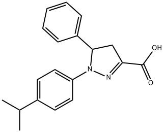 5-phenyl-1-[4-(propan-2-yl)phenyl]-4,5-dihydro-1H-pyrazole-3-carboxylic acid Structure