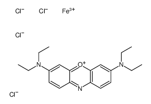 [7-(diethylamino)phenoxazin-3-ylidene]-diethylazanium,tetrachloroiron(1-)结构式