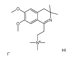 2-(6,7-dimethoxy-3,3-dimethyl-4H-isoquinolin-1-yl)ethyl-trimethylazanium,iodide,hydroiodide Structure