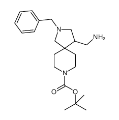 4-Aminomethyl-2-benzyl-2,8-diaza-spiro[4.5]decane-8-carboxylic acid tert-butyl ester structure