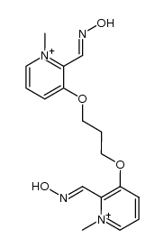 3,3'-(propane-1,3-diylbis(oxy))bis(2-((hydroxyimino)methyl)-1-methylpyridin-1-ium) Structure