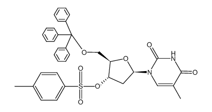 3'-Tosyl-5'-O-trityl thymidine Structure