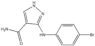 3-(4-Bromo-phenylamino)-1H-pyrazole-4-carboxylic acid amide Structure