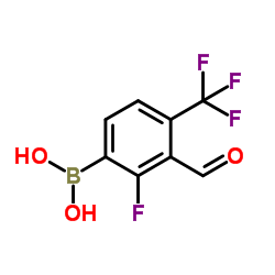 [2-Fluoro-3-formyl-4-(trifluoromethyl)phenyl]boronic acid Structure