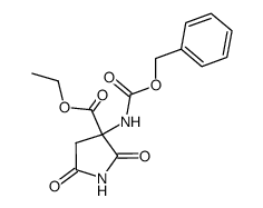 ethyl 3-benzyloxycarbonylamino-2,5-dioxopyrrolidine-3-carboxylate结构式