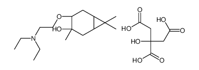 (1R,3R,4R,6S)-3-[2-(diethylamino)ethoxy]-4,7,7-trimethylbicyclo[4.1.0]heptan-4-ol,2-hydroxypropane-1,2,3-tricarboxylic acid Structure