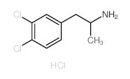 Benzeneethanamine,3,4-dichloro-a-methyl-, hydrochloride, (+)- (9CI)结构式