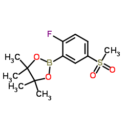 2-(2-fluoro-5-(methylsulfonyl)phenyl)-4,4,5,5-tetramethyl-1,3,2-dioxaborolane picture