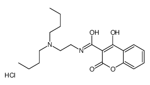 dibutyl-[2-[(4-hydroxy-2-oxochromene-3-carbonyl)amino]ethyl]azanium,chloride Structure