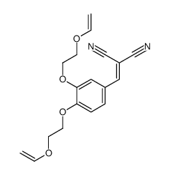 2-[[3,4-bis(2-ethenoxyethoxy)phenyl]methylidene]propanedinitrile结构式