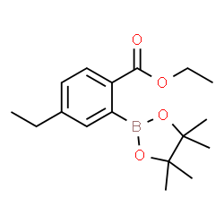 2-Ethoxycarbonyl-5-ethylphenylboronic acid pinacol ester结构式