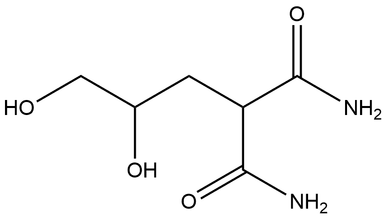 Propanediamide, 2-(2,3-dihydroxypropyl)- Structure