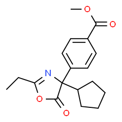 Benzoic acid,4-(4-cyclopentyl-2-ethyl-4,5-dihydro-5-oxo-4-oxazolyl)-,methyl ester结构式