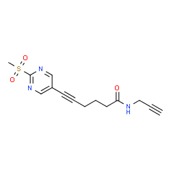 6-(2-(Methylsulfonyl)pyrimidin-5-yl)-N-(prop-2-yn-1-yl)hex-5-ynamide picture