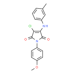 3-chloro-1-(4-methoxyphenyl)-4-(3-toluidino)-1H-pyrrole-2,5-dione结构式