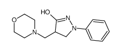 4-(morpholin-4-ylmethyl)-1-phenylpyrazolidin-3-one结构式