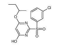 4-butan-2-yloxy-2-(3-chlorophenyl)sulfonyl-1H-pyrimidin-6-one结构式