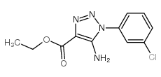 5-Amino-1-(3-chlorophenyl)-1H-1,2,3-triazole-4-carboxylicacid ethyl ester结构式