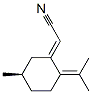 Acetonitrile, [(5R)-5-methyl-2-(1-methylethylidene)cyclohexylidene]-, (2E)- (9CI)结构式