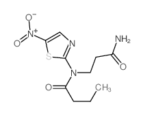 N-(2-carbamoylethyl)-N-(5-nitro-1,3-thiazol-2-yl)butanamide结构式