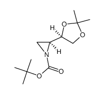 tert-butyl (S)-2-((R)-2,2-dimethyl-1,3-dioxolan-4-yl)aziridine-1-carboxylate Structure