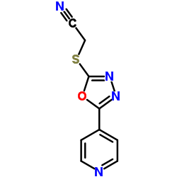 (5-Pyridin-4-yl-[1,3,4]oxadiazol-2-ylsulfanyl)-acetonitrile Structure