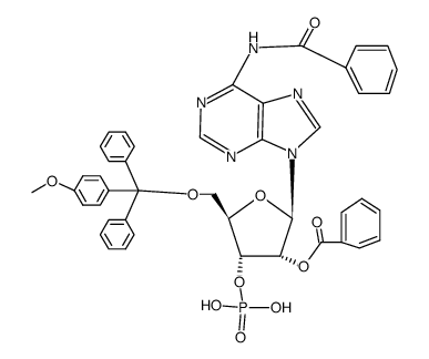 N6,O2'-dibenzoyl-O5'-(4-methoxy-trityl)-[3']adenylic acid Structure