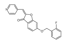 6-[(2-fluorophenyl)methoxy]-2-(pyridin-4-ylmethylidene)-1-benzofuran-3-one结构式