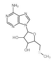 9H-Purin-6-amine,9-(5-S-methyl-5-thio-b-D-arabinofuranosyl)- (9CI) structure