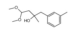 3-hydroxy-3-methyl-4-(3-methylphenyl)butanal dimethyl acetal Structure