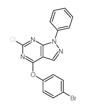 5-(4-bromophenoxy)-3-chloro-9-phenyl-2,4,8,9-tetrazabicyclo[4.3.0]nona-2,4,7,10-tetraene Structure