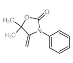 5,5-dimethyl-4-methylidene-3-phenyl-oxazolidin-2-one结构式