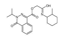 [2-[(2-methylcyclohexyl)amino]-2-oxoethyl] 4-oxo-3-propan-2-ylphthalazine-1-carboxylate Structure